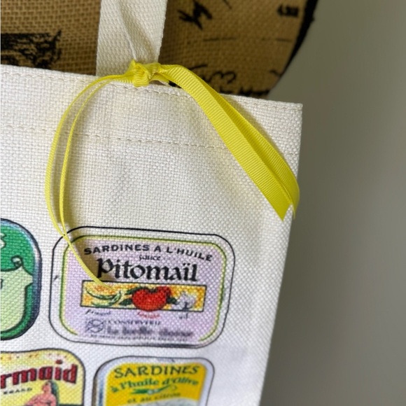 Colorful Tote Bag with Sardine Can Print - Picture 3 of 5